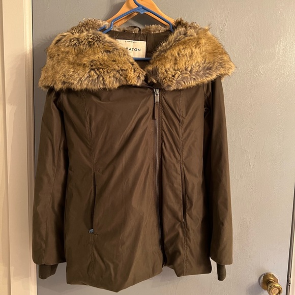 Babaton St. Moritz Parka in Size Small Olive/Green - Picture 2 of 4